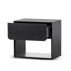 CST6716-CN Oak Bedside Table - Black