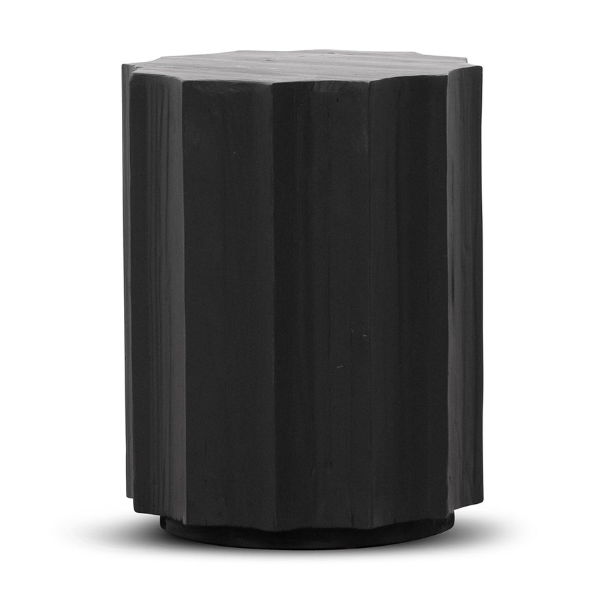 40cm (D) recycled Side Table | Full Black | Myka Home