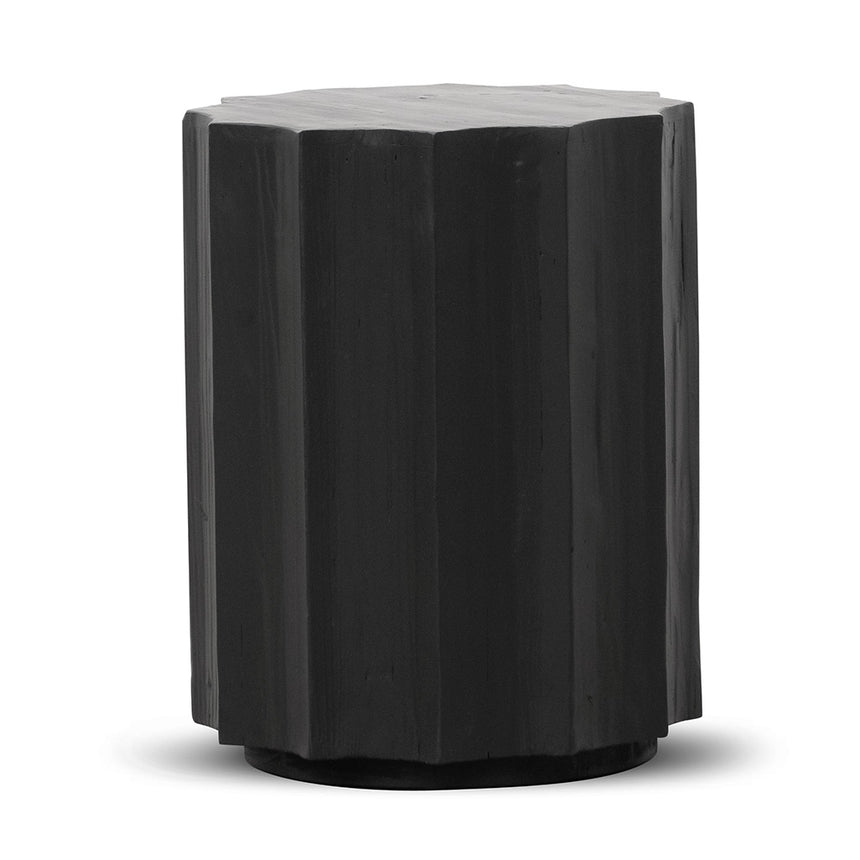 40cm (D) recycled Side Table | Full Black | Myka Home - View 2
