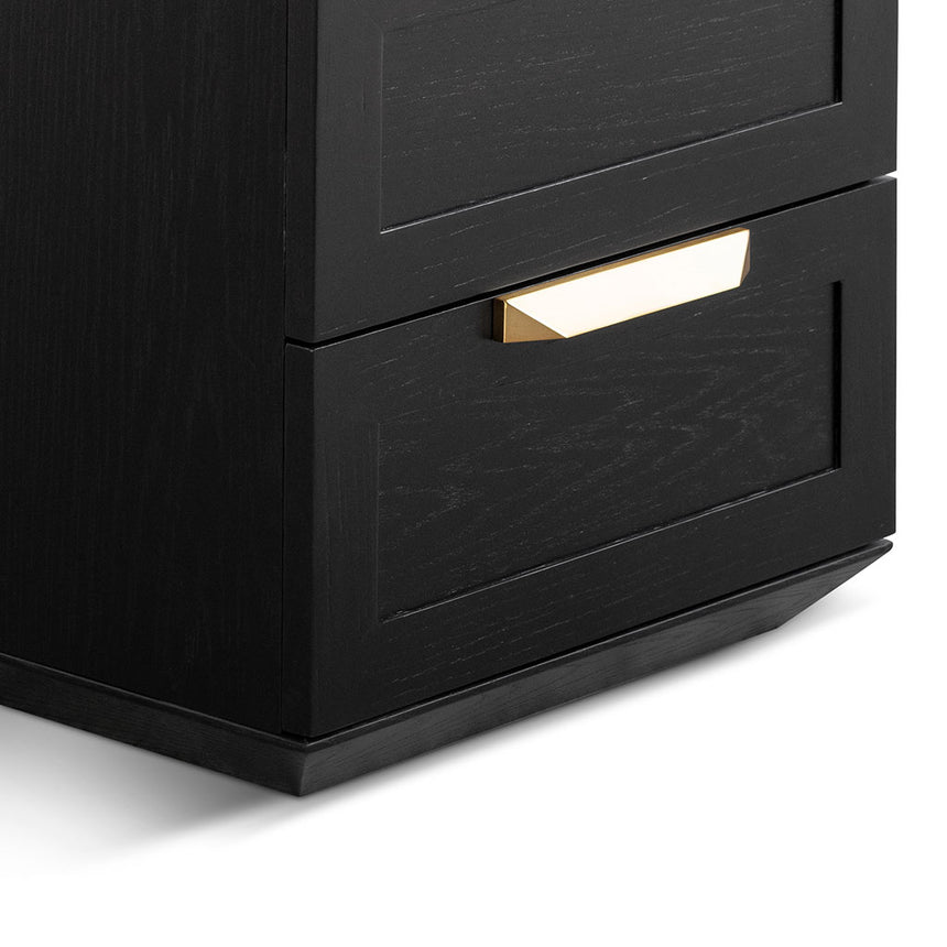 Bedside Table | Black with Marble Top | Myka Home - View 8