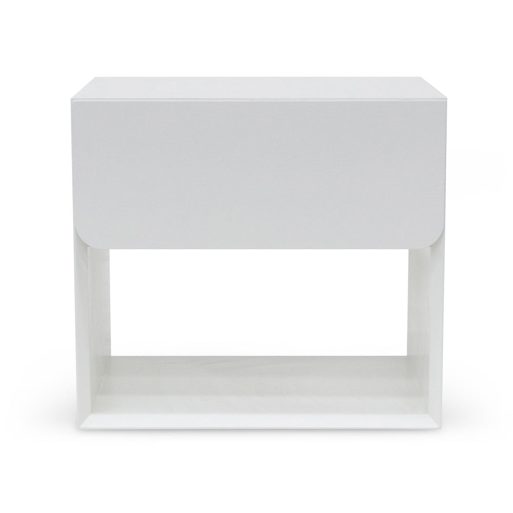 Oak Bedside Table | White | Myka Home - View 2