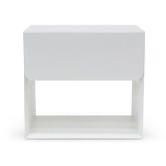 Oak Bedside Table | White | Myka Home