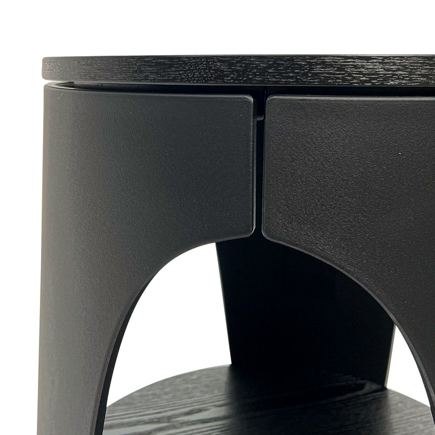 Round Side Table | Full Black | Myka Home - View 4