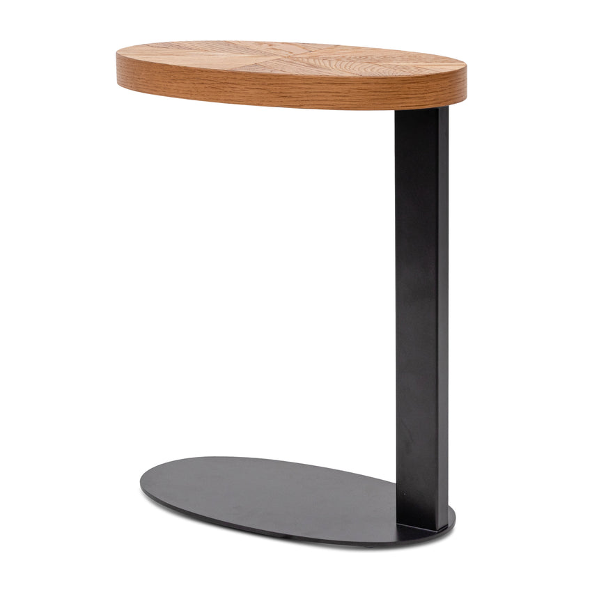 Oval Side Table | European Knotty Oak | Myka Home - View 2