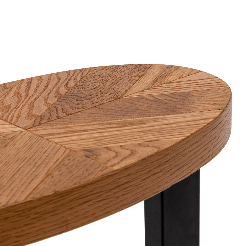 Oval Side Table | European Knotty Oak | Myka Home - View 3
