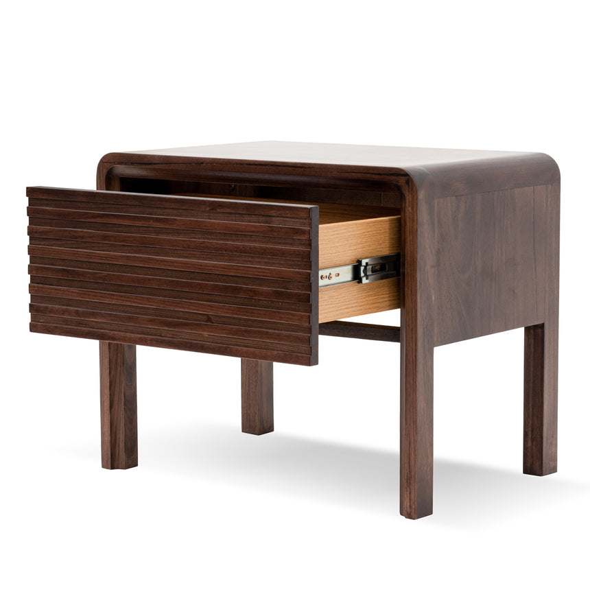 Single Drawer Bedside Table | Walnut | Myka Home - View 2