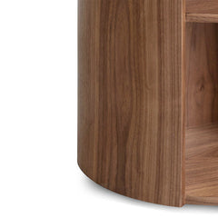 Ex Display - CST8083-BB Round Wooden Bedside Table - Walnut