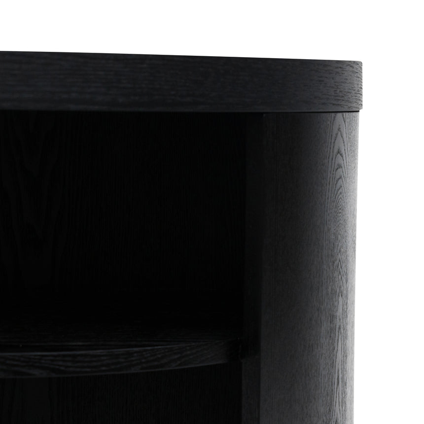 Round Wooden Bedside Table | Black Mountain | Myka Home - View 5