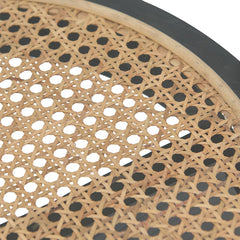 CST8142-NI 50cm Round Glass Side Table - Black