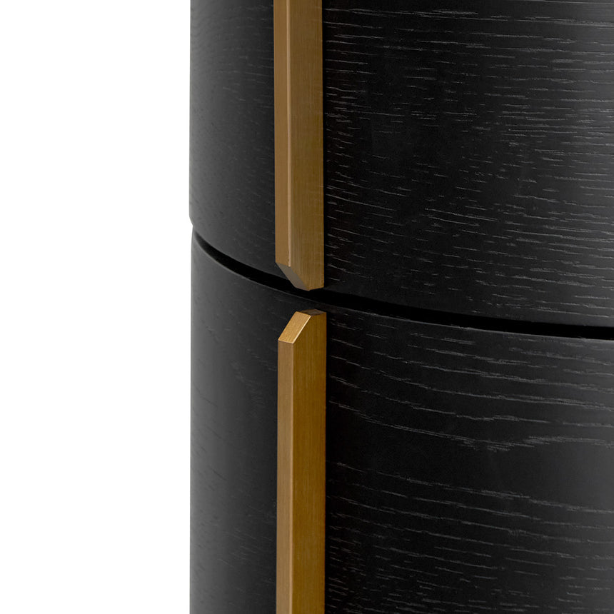46cm Round Bedside Table | Black | Myka Home - View 8