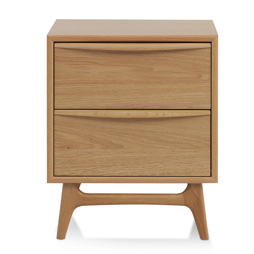 2 Drawer Bedside Table | Natural Oak | Myka Home - View 2
