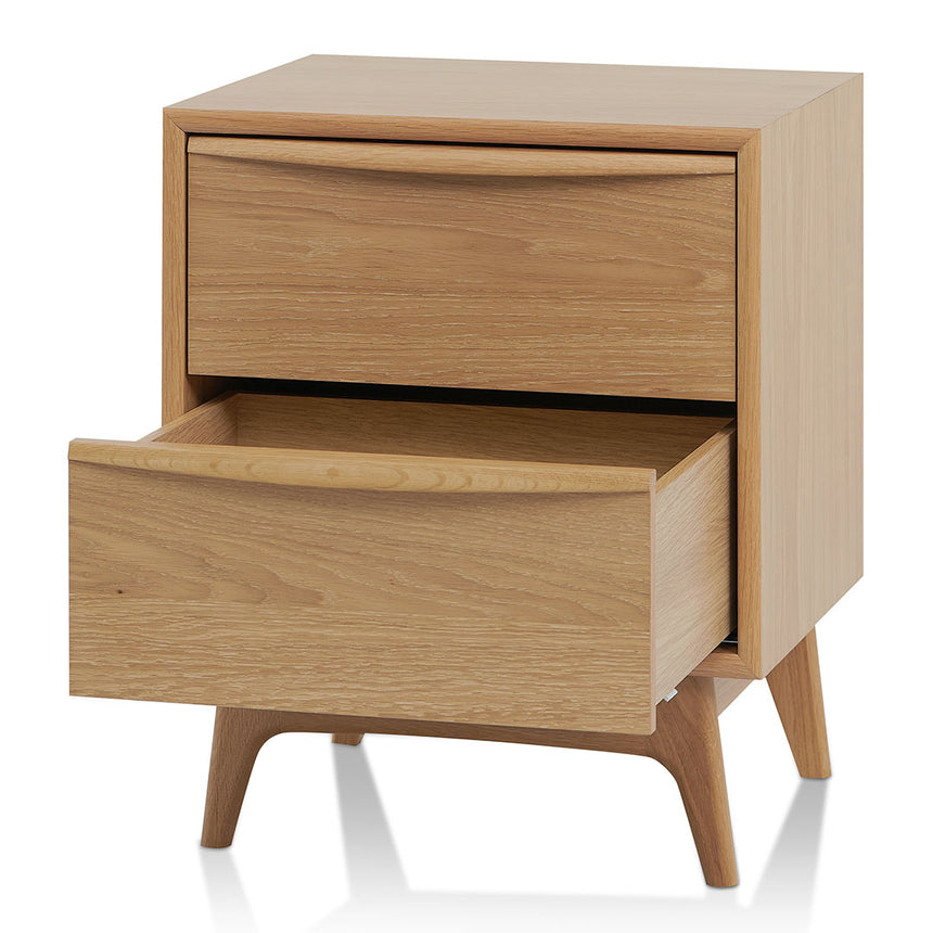 2 Drawer Bedside Table | Natural Oak | Myka Home - View 4