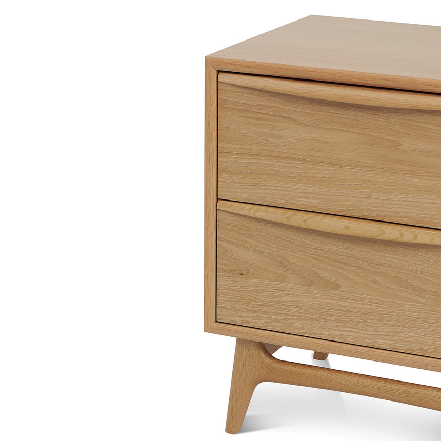 2 Drawer Bedside Table | Natural Oak | Myka Home - View 5