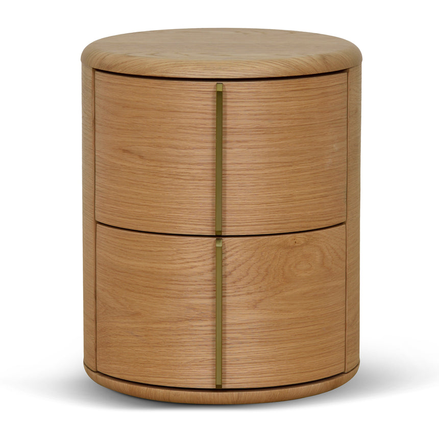 46cm Round Bedside Table | Natural | Myka Home - View 2