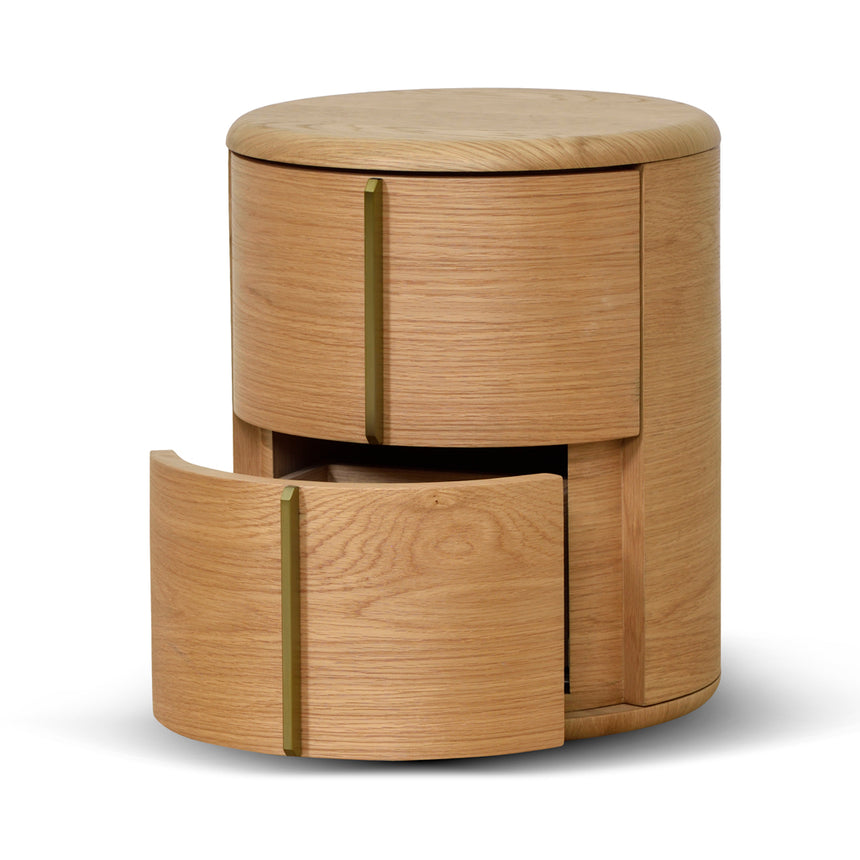 46cm Round Bedside Table | Natural | Myka Home - View 7