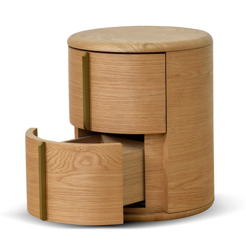 46cm Round Bedside Table | Natural | Myka Home - View 5