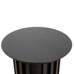 Round Side Table | Black Oak | Myka Home