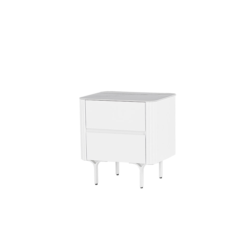 Bedside Table | White | Myka Home - View 2