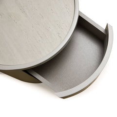 CST8637-IG Bedside Table - Warm Grey