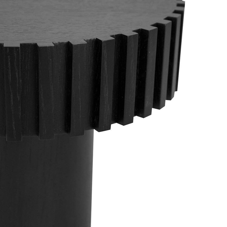 50cm Round Side Table | Full Black | Myka Home - View 7