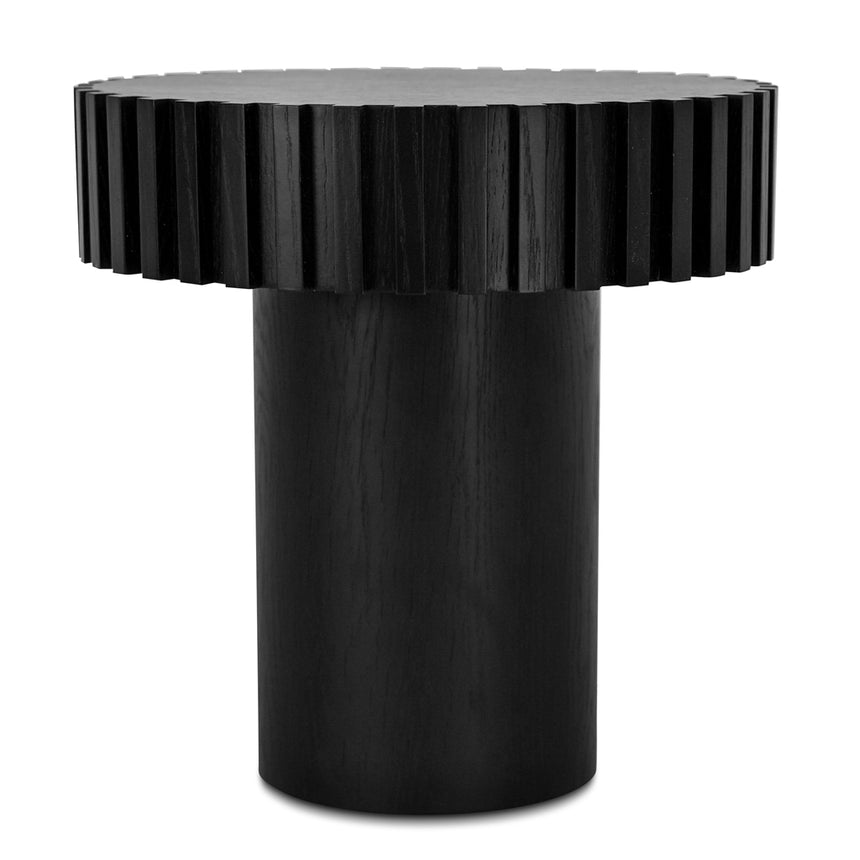 50cm Round Side Table | Full Black | Myka Home - View 3