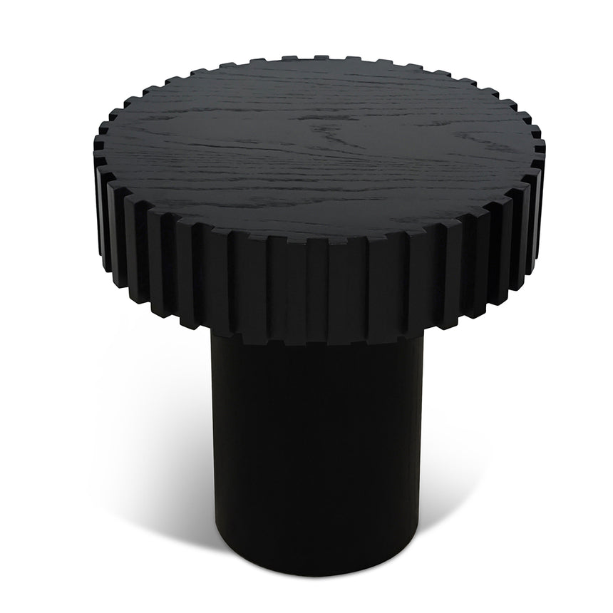 50cm Round Side Table | Full Black | Myka Home - View 2