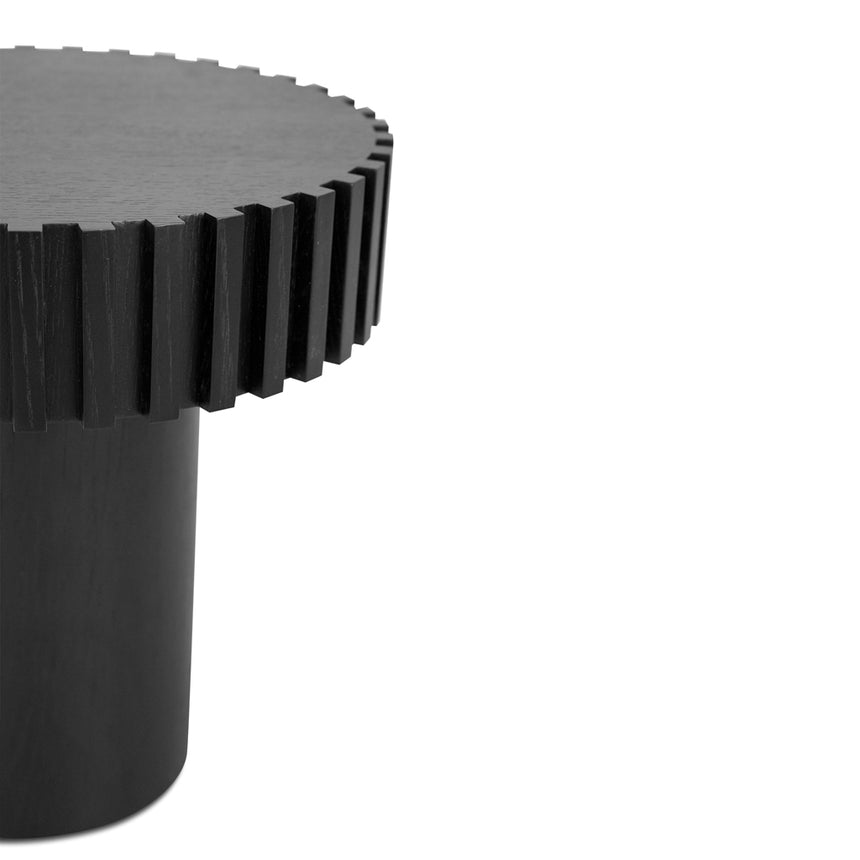 50cm Round Side Table | Full Black | Myka Home - View 6