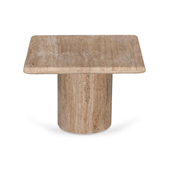 CST8712-RB 50cm Travertine Top Side Table - Natural