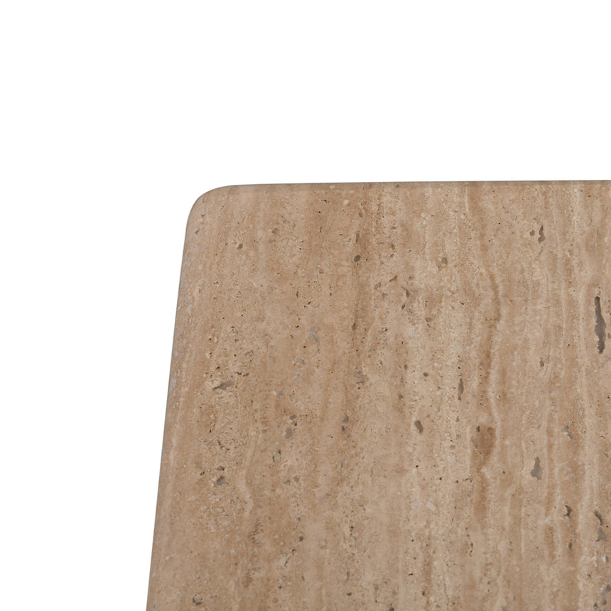 42cm Travertine Top Side Table | Natural | Myka Home - View 7