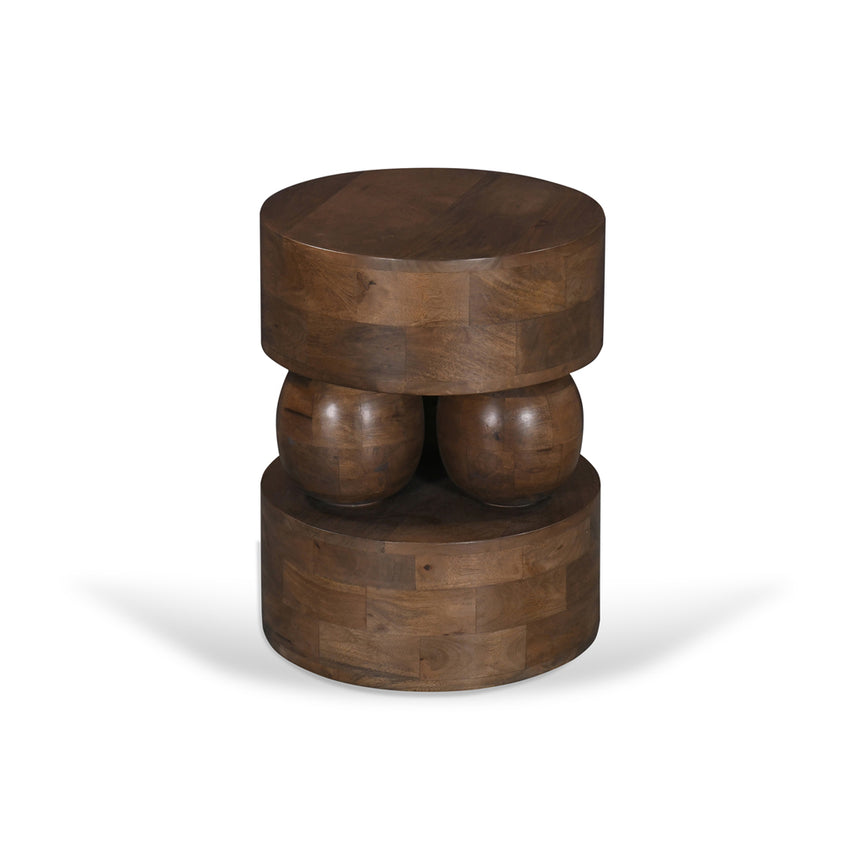 40cm Round Side Table | Walnut | Myka Home - View 2