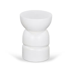 38cm Round Side Table | White | Myka Home