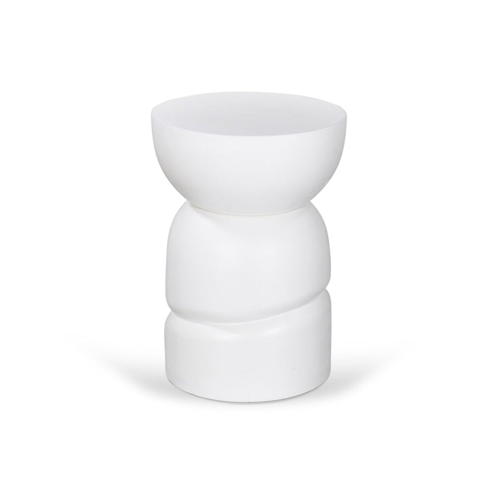 38cm Round Side Table | White | Myka Home - View 2