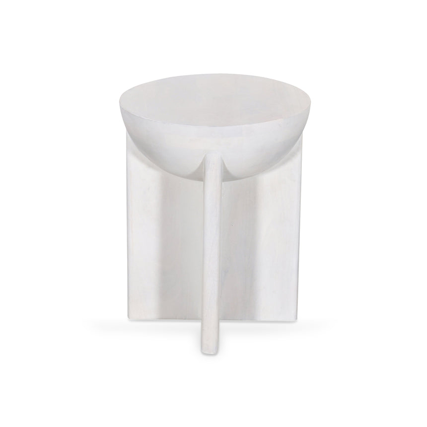 40cm Round Side Table | Cafe White | Myka Home - View 3