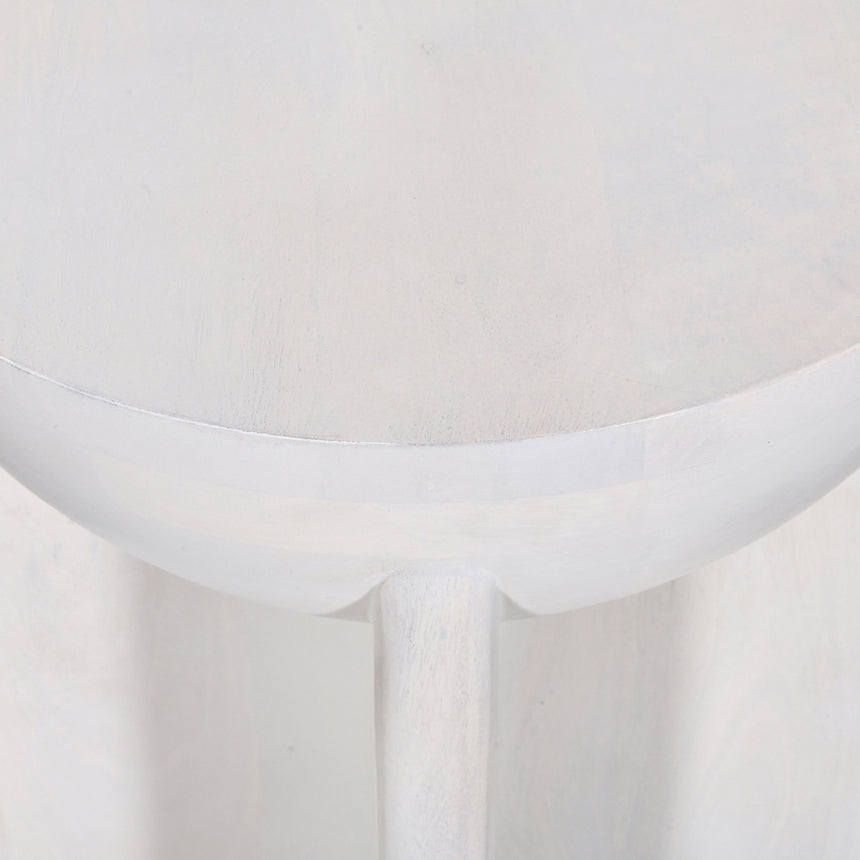 40cm Round Side Table | Cafe White | Myka Home - View 6