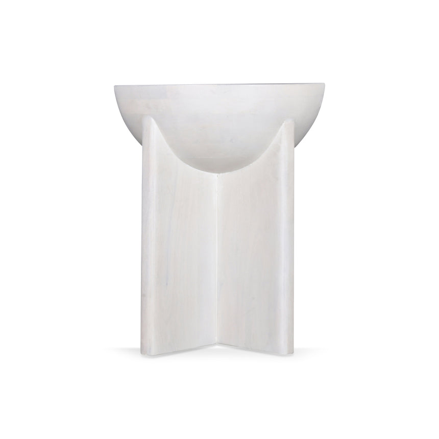 40cm Round Side Table | Cafe White | Myka Home - View 4