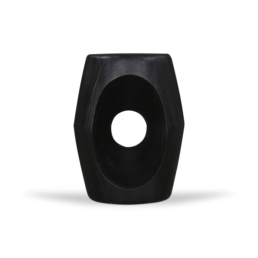 40cm Round Side Table | Full Black | Myka Home - View 3
