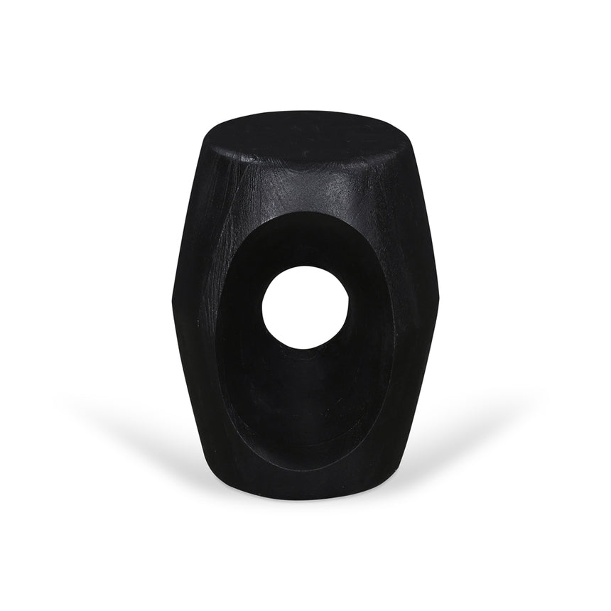 40cm Round Side Table | Full Black | Myka Home - View 2