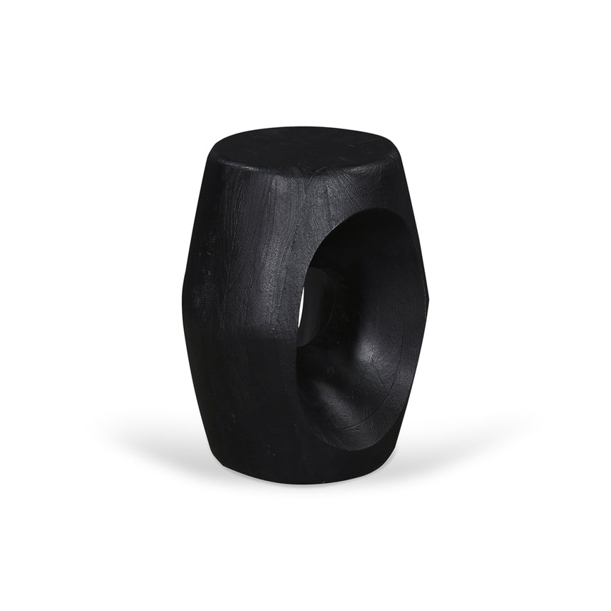 40cm Round Side Table | Full Black | Myka Home
