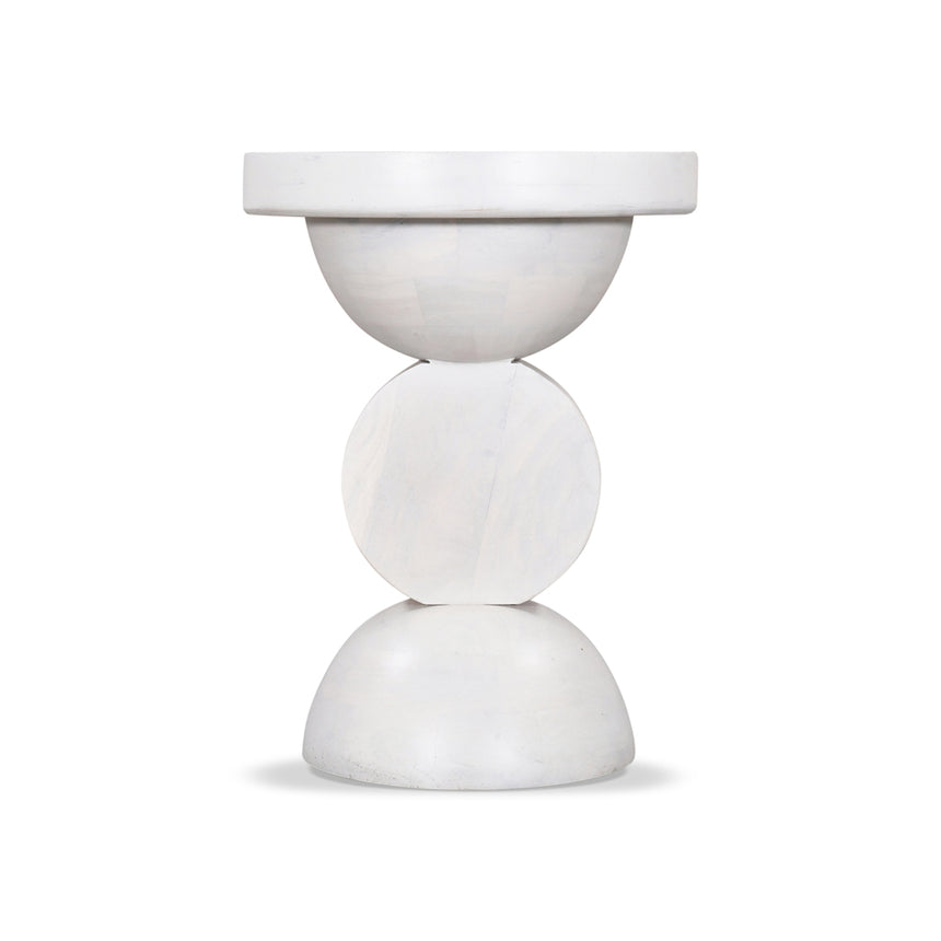 38cm Round Side Table | Cafe White | Myka Home - View 4