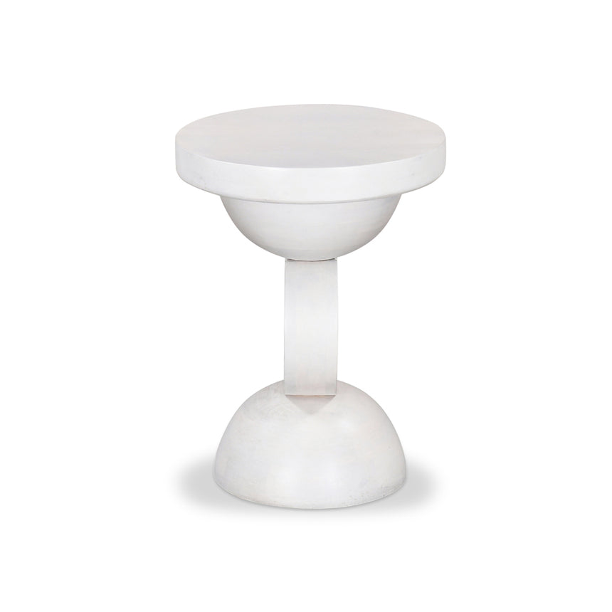 38cm Round Side Table | Cafe White | Myka Home - View 3