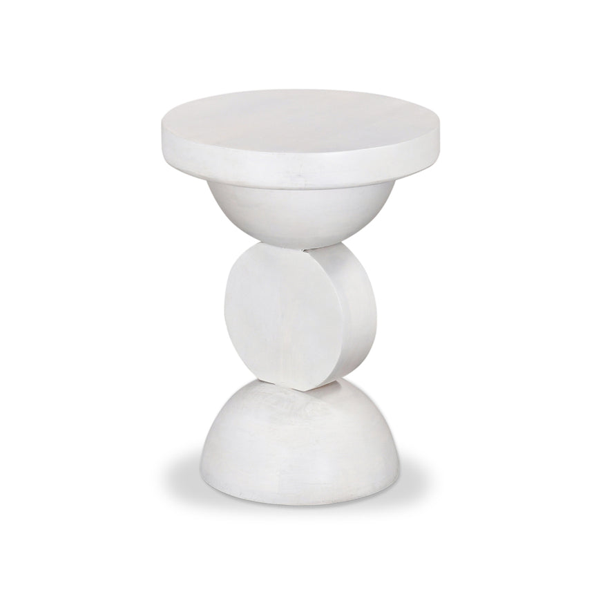 38cm Round Side Table | Cafe White | Myka Home - View 5