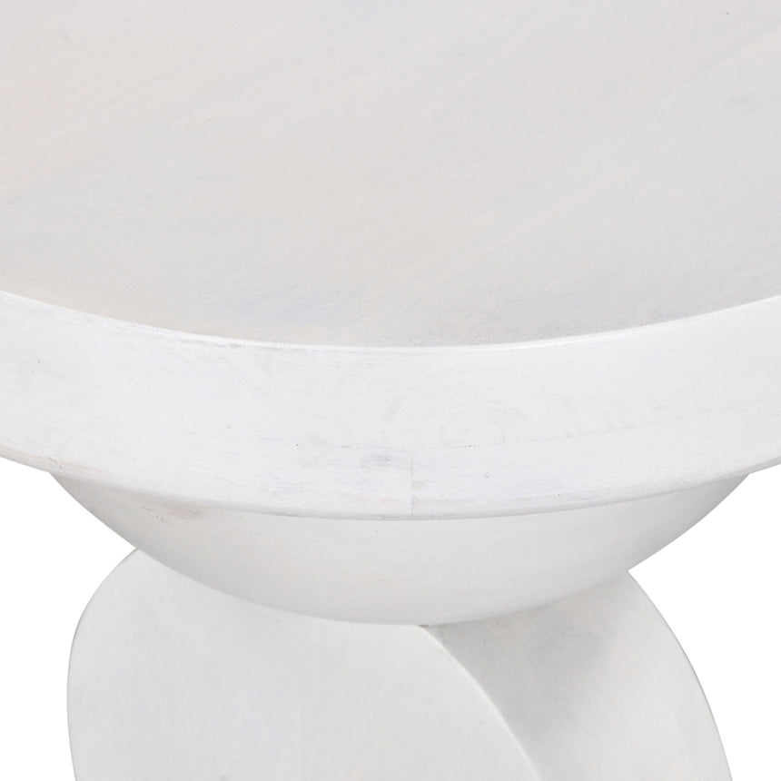 38cm Round Side Table | Cafe White | Myka Home - View 6
