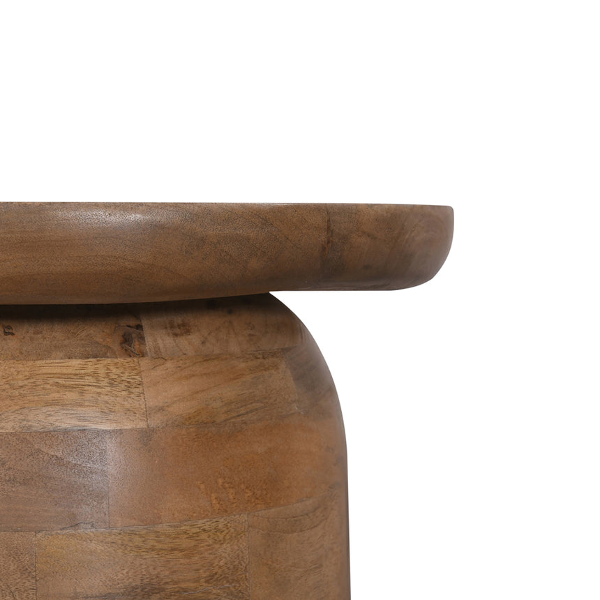 40cm Travertine Top Side Table | Natural | Myka Home - View 6