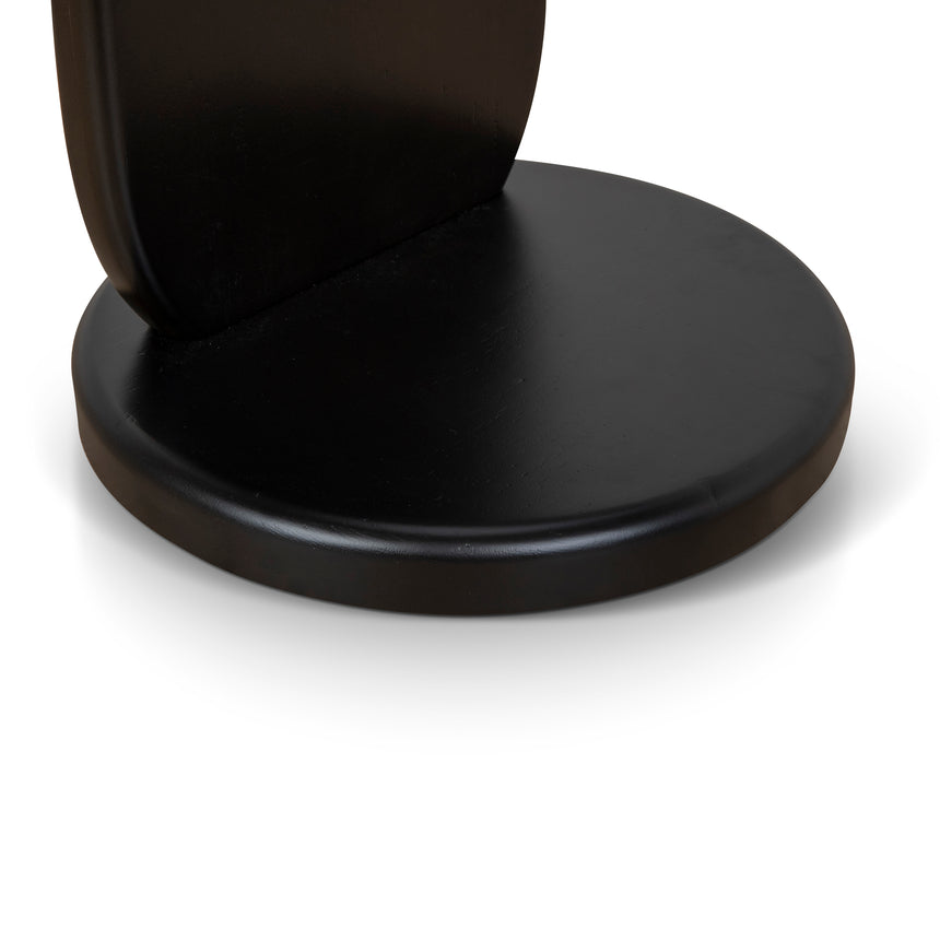 50cm Round Glass Side Table | Full Black | Myka Home - View 5