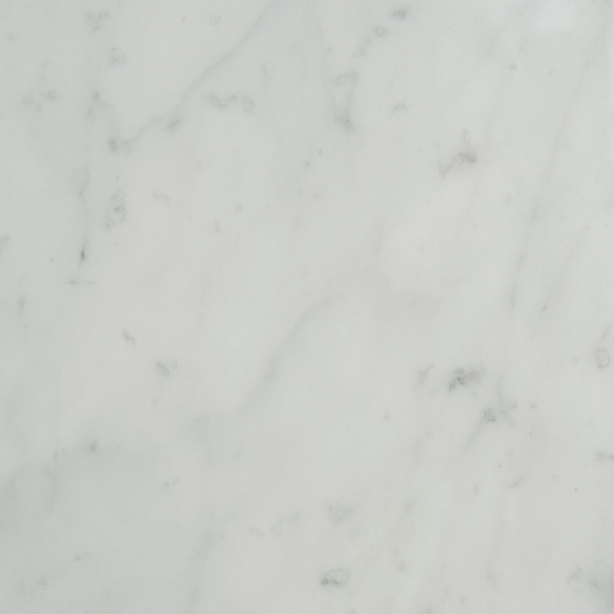 60cm Marble Side Table | White Base | Myka Home - View 8