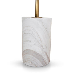 CST8794-NY 45cm Brushed Gold Side Table - Carrara Marble