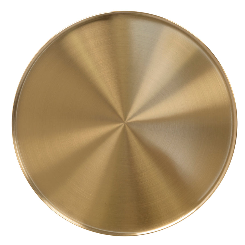 45cm Brushed Gold Side Table | Travertine | Myka Home - View 12