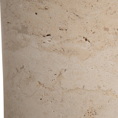 CST8795-NY 45cm Brushed Gold Side Table - Travertine