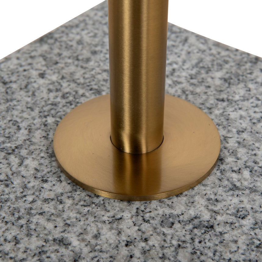45 cm Brushed Gold Side Table | Faceted Granite Marble | Myka Home - View 7