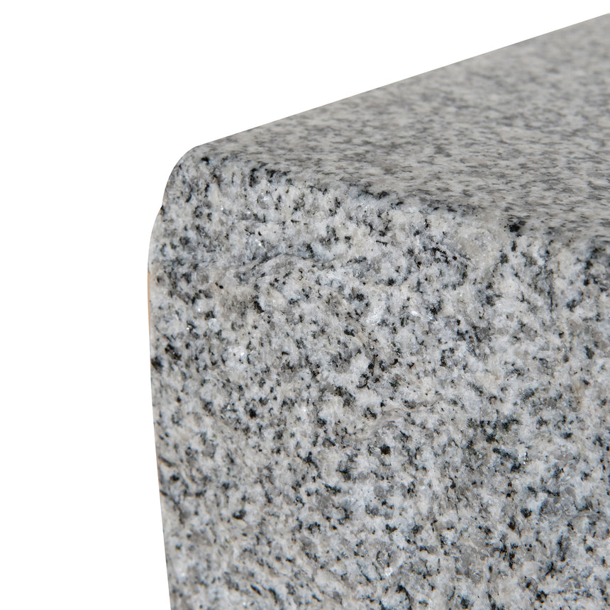 45 cm Brushed Gold Side Table | Faceted Granite Marble | Myka Home - View 4